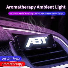 Désodorisant de voiture nouvelle aromathérapie de sortie d'air de voiture avec des lumières d'ambiance pour ABT Audi RS3 RS4 RS5 RS6 RS7 S4 S5 S6 SQ7 TT A5 A4 SQ2 Q5 VW GOLF L230523