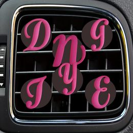 Auto luchtverfrisser roze grote letters cartoon ventilatie clip uitlaat clips per druppel levering otl4c otdtw