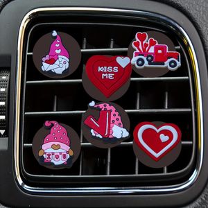 Auto luchtverfrisser Valentines Day Cartoon Vent Clip Clips Diffuser Outlet per conditioner Drop levering OTLSJ
