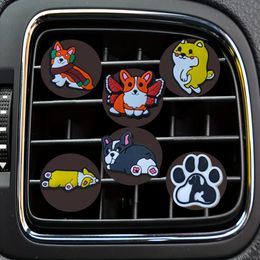 Carreau d'air de voiture Dog Yellow Cartoon Venture Clip Clip Per Clips Clips For Office Home Decorative Conditioning Drop Livrot ottd Othuc