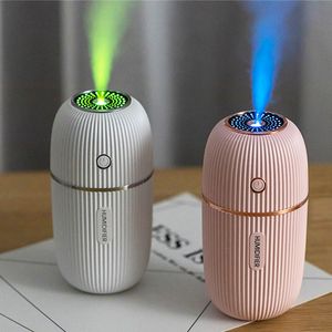 Auto lucht luchtbevochtiger 300 ml ultrasone usb aroma etherische olie diffuser romantische kleur nachtlamp mist maker humidificador draagbaar