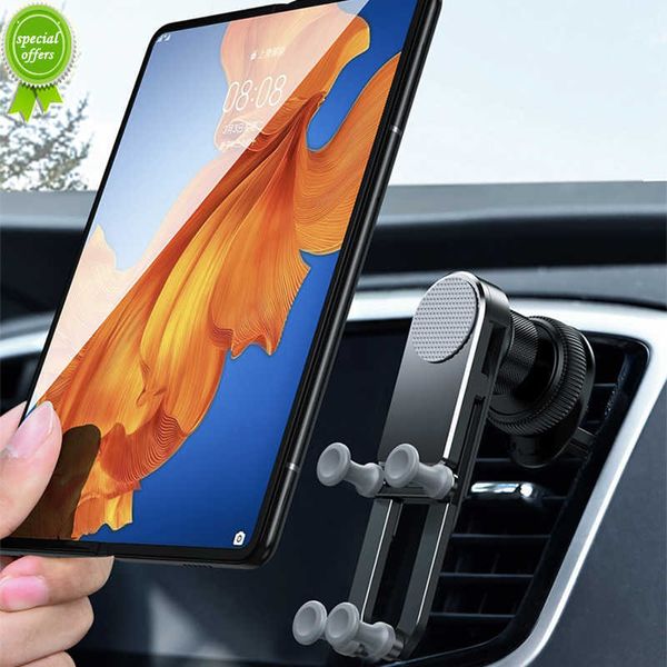 Car Air Vent Auto Gravity Metal Phone Holder Case pour Samsung Galaxy Z Fold 2 3 4 S21 S22 S23 Plus ZFold Fold4 Fold3 Stand Cover