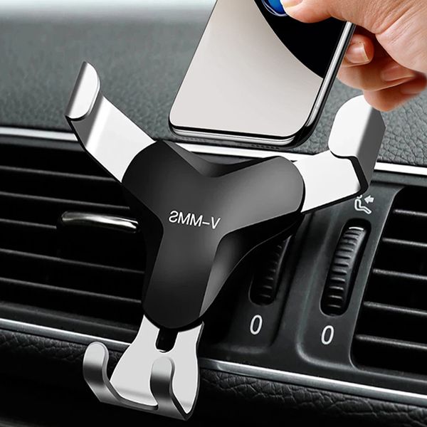 Voiture Air Vent Gravity Phone Holder Universal Mobile Phone GPS Support Simpel Car Navigation Stand pour IPhone 14 13 Samsung