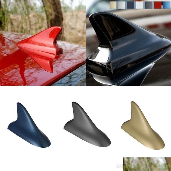 Antennes de voiture Noir Voiture Suv Décor Style Dummy Shark Fin Antenne Toit Antenne Mtiple Couleur Modifiée Haute Qualité Streamline Drop Delive Dhidh