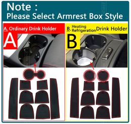 Matera de ranura de puerta antideslizante de automóvil para Audi Q5 8R S-Line Sline 2009 ~ 2016 Auto Slot Hole Pad Rubber Coaster Accesorios para automóvil 2013 2014