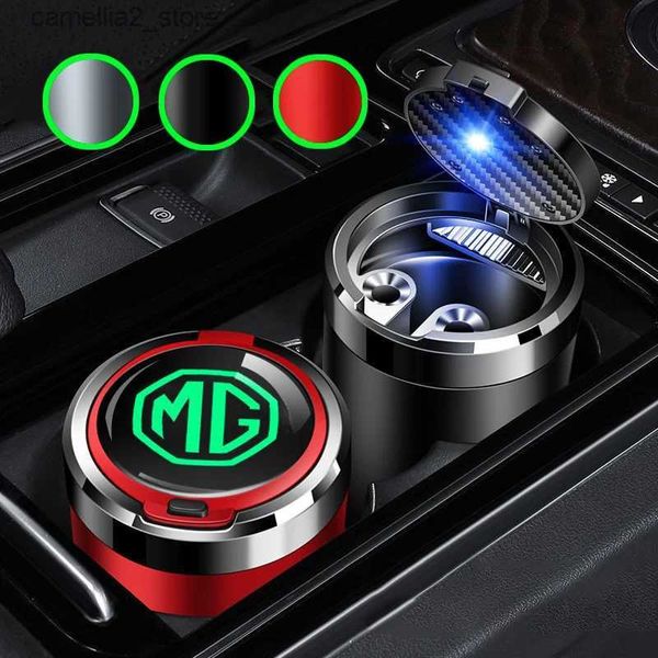 Ceniceros de automóviles Cenicero luminoso para automóvil Soporte para cigarros para Morris Garages MG7 MG5 MG6 PRO MG ONE ZS MG4 EV RX5 GT Accesorios para fumar Q231125