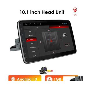 AUTO AUDIO 1/2 DIN O MTIMEDIA SPELER 10.1inch Touch SN Radio Stereo Video GPS WiFi Android MIC USB DROP DRAP DRAP MOBILE MOTORCYCLES DHWGA