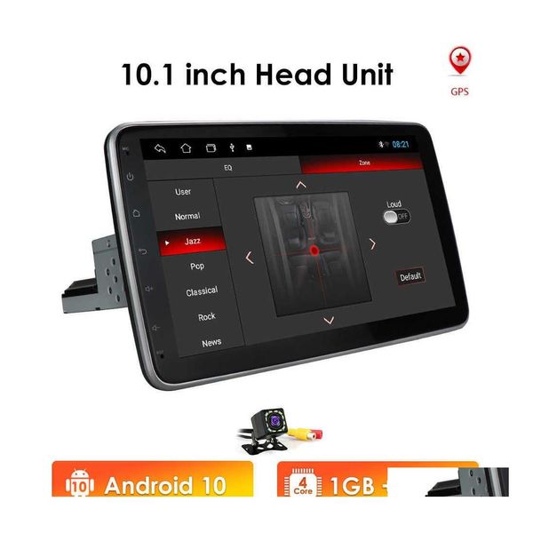 Car Audio 1/2 Din O Mtimedia Player 10.1Inch Touch Sn Radio Stéréo Vidéo Gps Wifi Android Mic Usb Drop Delivery Mobiles Motos Dhwga