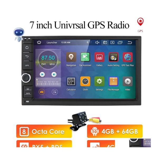 Car Audio 7 Android 10.0 Octa Core 4G Ram 64G Rom Doble 2 Din para Nissan O Estéreo Navegación GPS Radio Mtimedia Drop Delivery Mobil Dhqjq