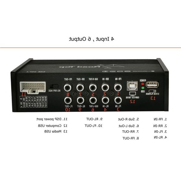 Amplificateur DSP audio de voiture avec égaliseur 31 bandes, 4 canaux, pour Peugeot 208 308 508 2008 3008 5008 Plciv, livraison gratuite