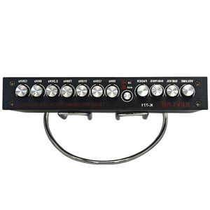 Freeshipping Car Audio EQ Tuner Frequentieverdeler Car Audio Versterker Equalizer 7 Band Met Subwoofer 12 V Mopjl