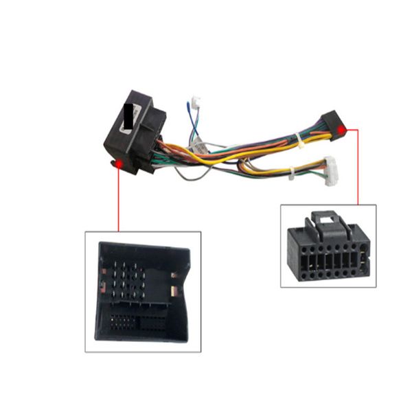 Arnés de audio para automóvil, adaptador de cable con caja Canbus, 16 pines, Android, adecuado para Fo-rd Mon-deo 07-10/Focus 07-11/C-Max 07-10