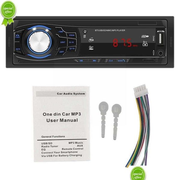 Audio de voiture Nouvelle radio USB Lecteur MP3 Stéréo Numérique 12V IN O USB / SD Bluetooth Mtimedia FM Dash avec Aux M N6F5 Drop Delivery Automobiles Dhcdz