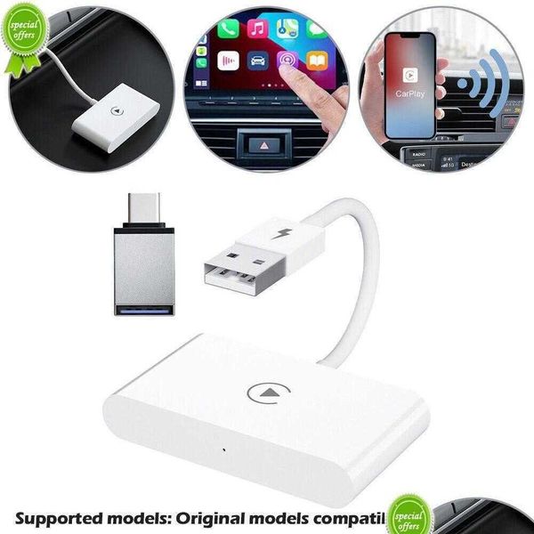 Audio para automóvil Nuevo adaptador inalámbrico para teléfono Android Dongle Plug Play 5Ghz Wifi Actualización en línea Entrega directa Automóviles Motocicletas Auto E Dh1Wo