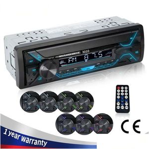 Car Audio Radio O 12-24V Truck Bluetooth Stereo Mp3 Player Fm Receiver 60Wx4 With Colorf Lights Aux/Usb/Tf Card Kit Drop Delivery Auto Dhysb