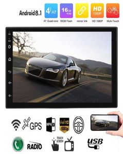 Audio del coche Estéreo Android12 Doble Din Navegación GPS Bluetooth Control del volante por voz Pantalla táctil completa Receptor de 7 pulgadas Mirr4013639