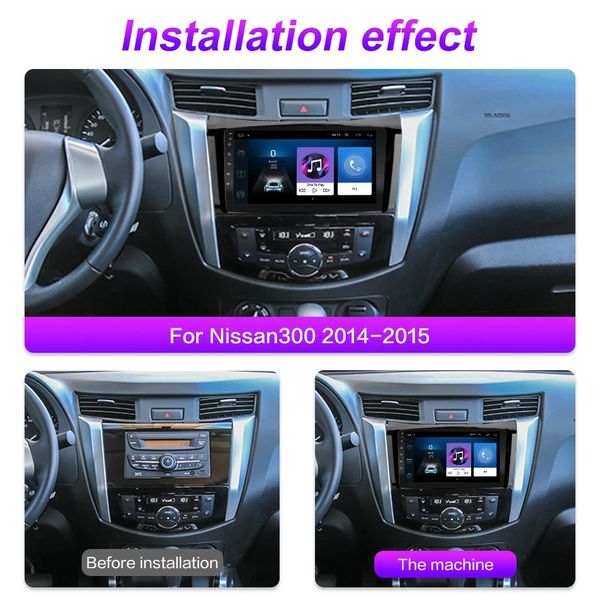 Lecteur vidéo de voiture Mp3 divertissement Android Navigation GPS 9 pouces pour Nissan Navara 2011-2016 avec Wifi Bluetooth