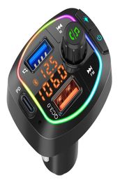 Auto Auto-elektronica Bluetooth 50 FM-zender Draadloze hands-o-ontvanger MP3-speler 21A Dubbele USB-snellader Interieur23875229253330