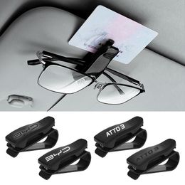 Voiture Auto Sun Visor Glasses Box Lunettes de soleil Clip pour Byd Atto 3 Yuan Plus Song Plus Han Tang Sceal Carte Ticker Holder Finder