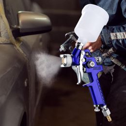 Auto-automotive Paint Sprayer Wenxing 0,8 mm/1,0 mm mondstuk H-2000 Professionele HVLP Mini Paint Spray Airbrush voor autolet
