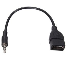 Car Cable USB Câble USB AUX Câble audio mp3 Câble audio 3,5 mm Round Round Head T-Shaped Pild pour se connecter à U DISK1.Câble pour la conversion de la voiture