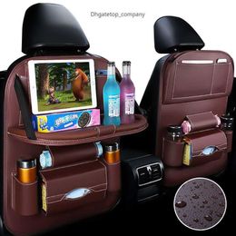 Accessoires de sac de rangement d'organisateur de siège arrière de voiture marchandises intérieures avec filet de Table pliable dans le coffre