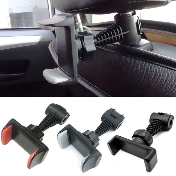 Soporte de teléfono para asiento trasero de coche, soporte giratorio de 360 grados para reposacabezas de asiento trasero de coche/camión, soporte de montaje para teléfono para teléfono inteligente GPS