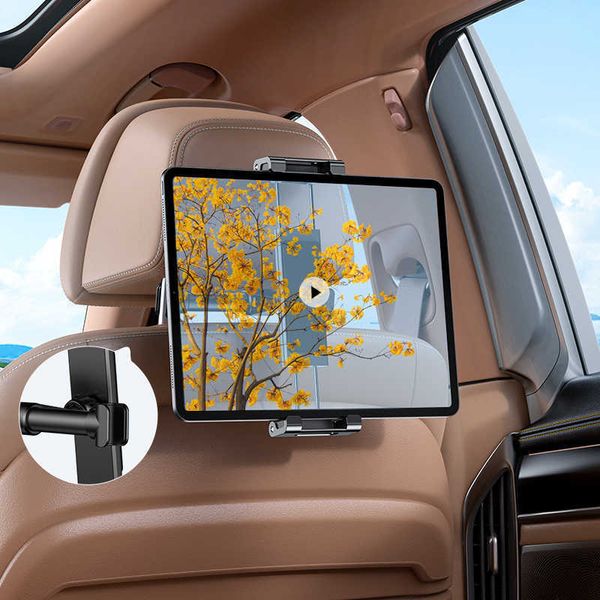 Support de téléphone pour siège arrière de voiture, appui-tête pour coussin de 4.7 à 12.9 pouces, support de siège arrière pour tablette PC, support d'appui-tête automatique