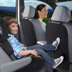 Protector del asiento trasero del coche para niños, bebés, niños, mascotas, fundas de protección, universal, negro, impermeable, antipatadas, alfombrillas limpias, almohadilla contra arañazos de barro y suciedad