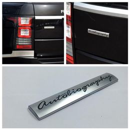 Auto Badge Decal 3D Chrome Metal Autobiography Logo Auto Body Embleem Sticker Voor Range Rover Vogue257r207f