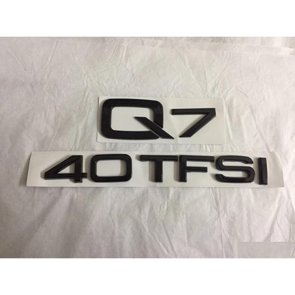 Badges de voiture 3D Chrome Q7 40 Tfsi Lettre Emblème Emblème Emblème Badge Arrière Autocollant Autocollant Pour Noir Drop Livraison Automobiles Motos E Otgup