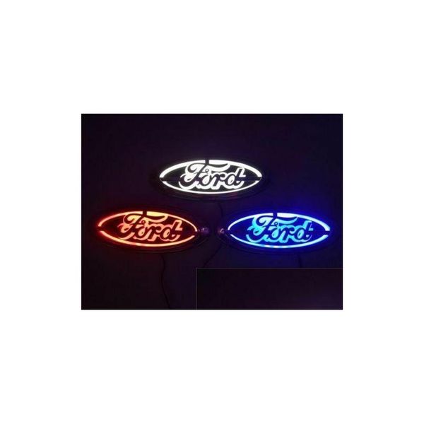 Insignias de automóviles 5D Led Car Tail Logo Light para Ford Focus Mondeo Kuga Badge Drop Delivery Móviles Motocicletas Accesorios exteriores Dh0Fe