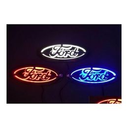 Badges de voiture 5D LED Tail Logo Light pour Ford Focus Mondeo Kuga Badge Drop Livraison Mobiles Motos Accessoires extérieurs Dhhlo Dhd6E