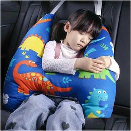 Badges de voiture motif animal mignon enfant cou soutien-tête en forme de U enfants voyage oreiller coussin pour la sécurité du siège enfants livraison directe Automob Dh1Uc