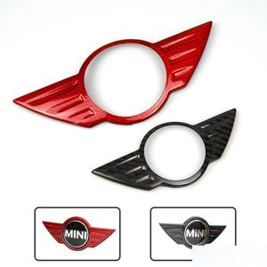 Autobadges Kipalm Real Carbon Fiber Badge Logo Emblem Decal ER Sticker voor Mini Cooper R55 R56 R57 R58 R59 R60 R61 F54 F55 F56 DROP D DHCO9