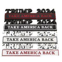 Autobadges Trump 2024 Metal Sticker Decoration Party Funder Us Presidential Election Supporter Body Leaf Board Banner 12.8x3cm Drop del OTXP2