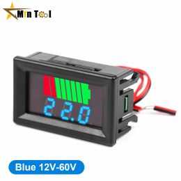 Indicateur de niveau de charge de voltmètre de batterie de voiture 12V 24V 36V 48V 60V Lithium Battery Capacité Test Afficher Tester LED