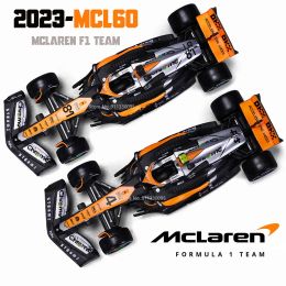 Car Bburago 1:43 P2 GP britannique McLaren F1 MCL60 2023 # 4 LANDO NORRIS # 81 OSCAR PIATRI ALLOY CAR MODE CAST MODEL TOT Collectible