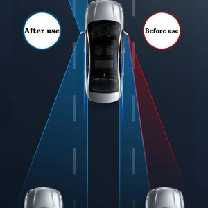 Miroir de budget de voiture 1 paire Roue avant Auxiliaire Rear View Miroir double face Miroir grand angle à 360 degrés Réglable pour les voitures