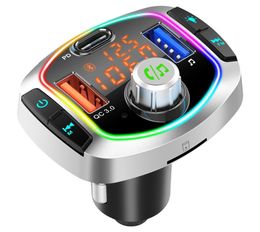 Transmisor FM Bluetooth 50 para coche, receptor de Audio inalámbrico para manos, reproductor MP3 automático, cargador rápido USB Dual 21A, accesorios para coche 9060352