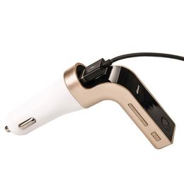 Auto Bluetooth-adapter G7 FM-zender Bluetooth-carkit Handsfree FM-radio-adapter met USB-uitgang Autolader met