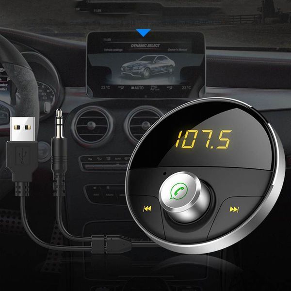 Voiture Bluetooth mains libres téléphone chargeur de voiture ensemble transmetteur FM voiture Kit MP3 modulateur lecteur sans fil mains libres Audio récepteur