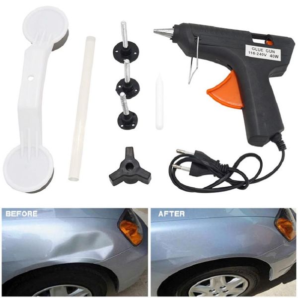 Juego de herramientas de reparación de abolladuras sin pintura para carrocería de coche, extractor de puente, eliminación de abolladuras, pestañas de pegamento, Kit de herramientas de reparación manual Universal310c