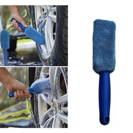 Auto -borstels draagbare microveiber wielband velg borstelwiel wassen reiniging met plastic handgreep reinigingsgereedschap
