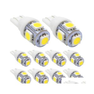 Bombillas de automóviles 100x T10 Luz LED W5W 5050 194 168 Bb Lámpara de liquidación de cuña Lado BBS Licencia Llega Drop Entrega Móviles Motocicletas Ligh DHQHB