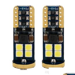 CAR -lampen 10x Hoogwaardige T10 CANBUS 12SMD 3030 LED WHITE CAR SIDE LICHT BB FOUT W5W 194 168 Styling Drop Delivery 2022 Mobil Dhtuq