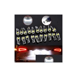 Ampoules de voiture Nouveau 20pcs Canbus T10 194 168 W5W 5730 8 LED SMD Blanc Voiture Side Wedge Lampe Bb Licence 12V Drop Livraison Automobiles Mot Dhl6E