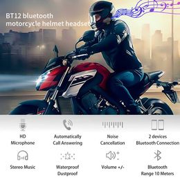 Auto Auto Bluetooth Motorhelm Headset Hoofdtelefoon Draadloos Motor Handsfree Stereo Oortelefoon Luidspreker Ruisonderdrukking met microfoon