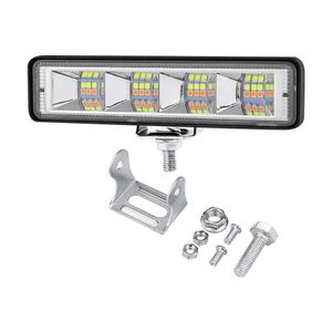 Auto Auto Dc12v-60v 72w Aluminium Shell Gemodificeerd Licht Eenvormige Werklamp 3030 24 Led-lampen Tweekleurige Terreinwagenverlichting