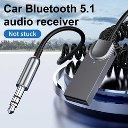 Adaptateur Bluetooth sans fil pour voiture, Dongle USB, prise Jack 3.5mm, Audio de voiture, Bluetooth 5.1, Kit mains libres pour récepteur de voiture, émetteur BT